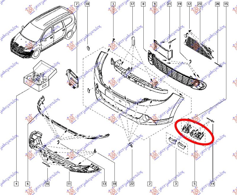 FR. BUMPER SIDE BRACKET PLASTIC (SET)