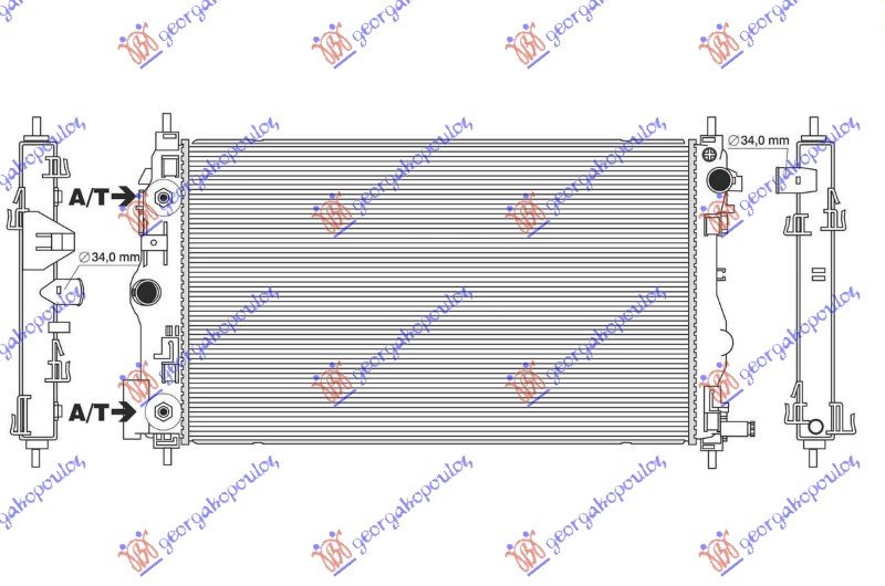 HLADNJKA MOTORA 2.0 DIZEL (AUTO) (+/-AC) (680x415) (NRF)