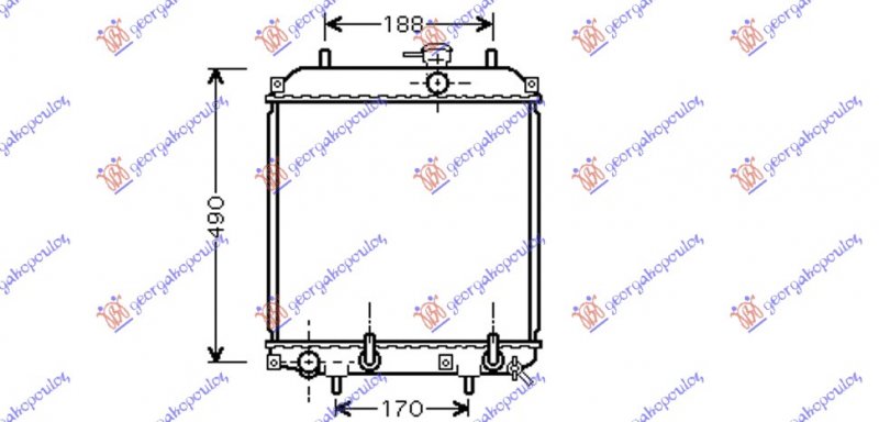 RADIATOR 1,0i 12V (40x31,7x16) M/A