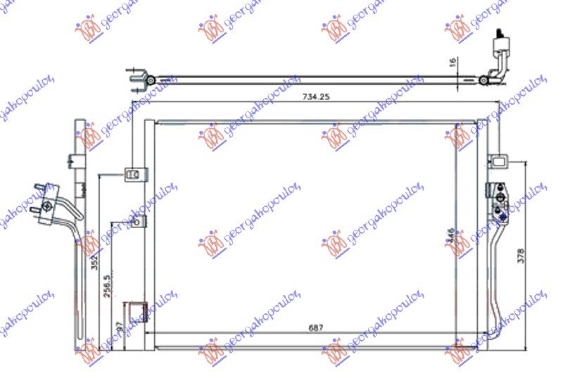 CONDENSER PETROL/DIESEL MAN (645x445x16)