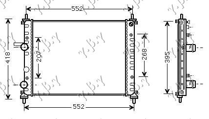 RADIATOR 1.6i 16V (47x41x3.2)