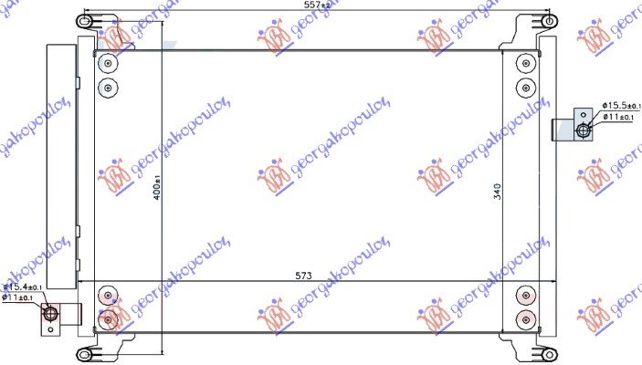 CONDENSER 1.6 16V (53.5x34x1.6)