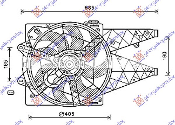 VENTILATOR KOMPLET 1.6-2.0 JTD (+AC)