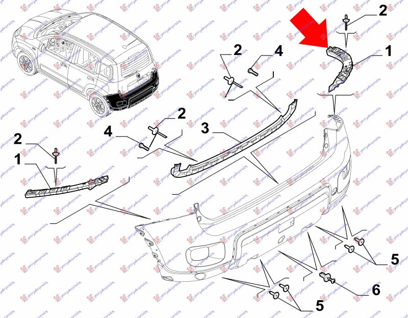 REAR BUMPER SIDE BRACKET PLASTIC