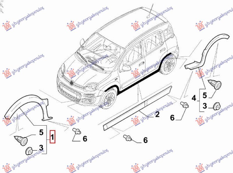 RUB PLASTICNI PREDNJEG BLATOBRANA (4X4/TREKKING) (O)