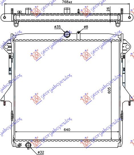 RADIATOR 2,5i16V (60.9x66.4) M/A