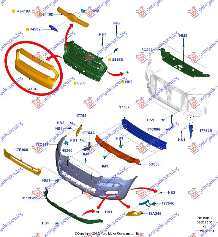 GRILLE FRAME CHROME