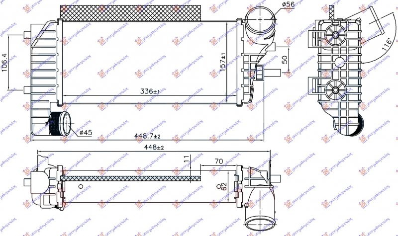 RAD.INT.1,6-1,8-2,0TDCi-2,5PE.(60x128x50