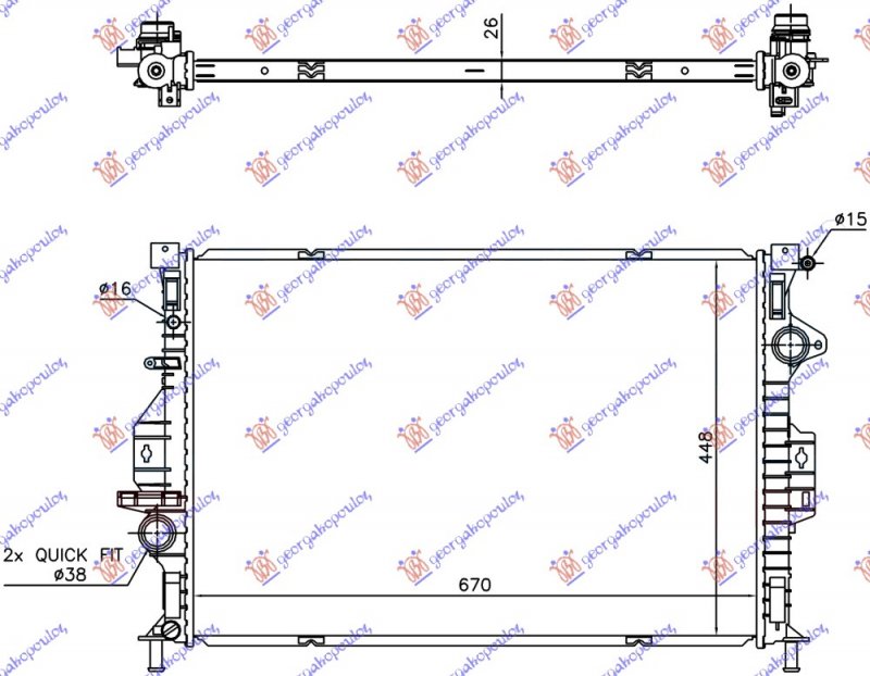 RADIATOR 2.0 TDCi AUTO DIESEL -15