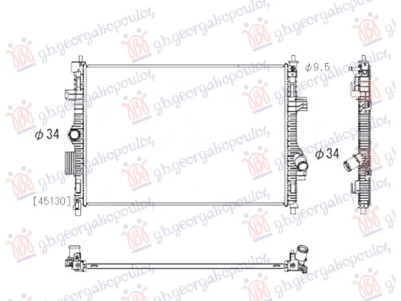 HLADNJAK MOTORA 1.5 BENZIN (ST) (643x454) (KOYO)
