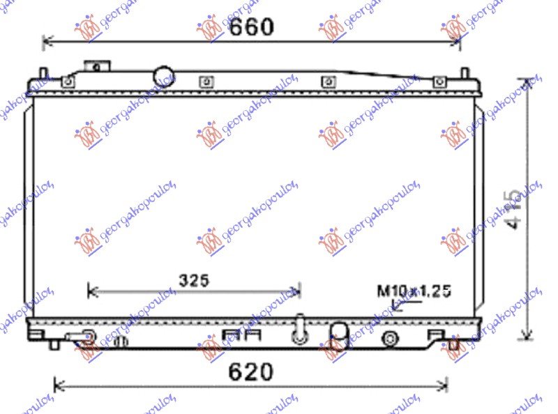 RADIATOR 1,3 i HYBRID (35x68x16) AUTO