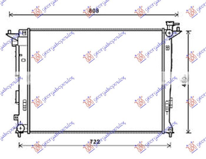 RADIATOR 1.6-2.0 16V PETR. (63x48) MAN.