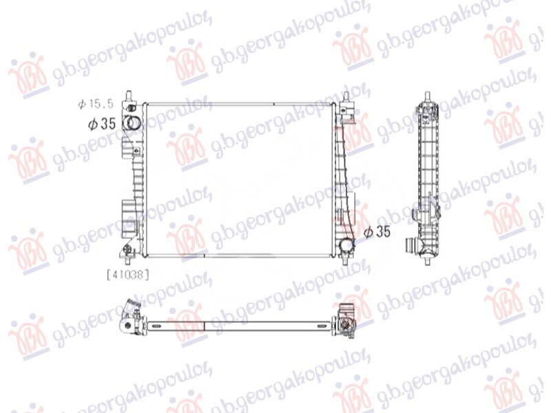 HLADNJAK MOTORA 1.0 BENZIN/HIBRID (480x382) (NISSENS)