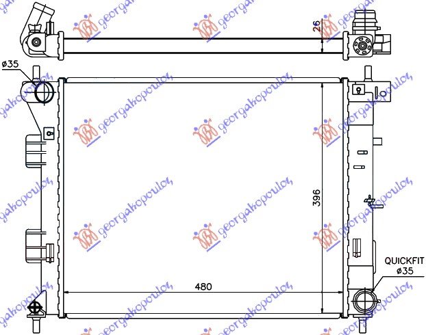 RADIATOR 1,4-1,6 CRDi (48x39x2,6)