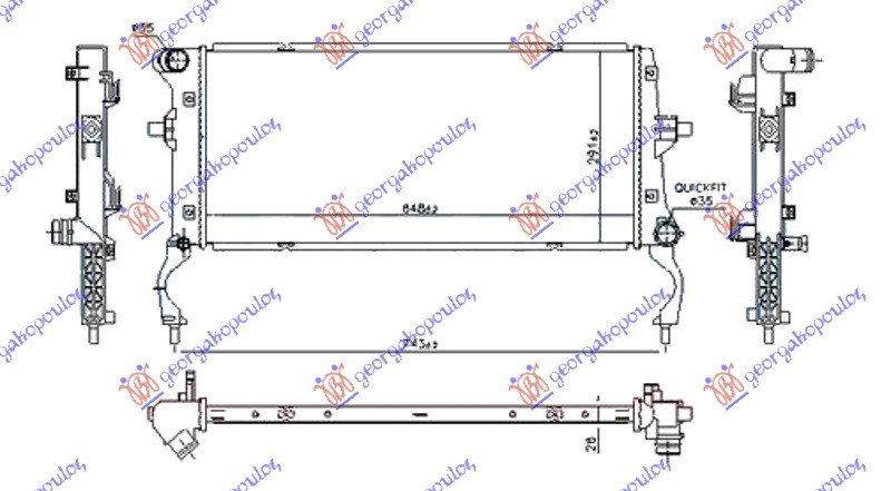 RADIATOR 1.6 CRDi AUTO DSL (480x395x26)