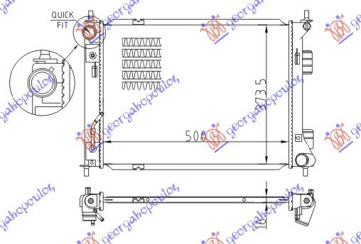 RADIATOR 1.4-1.6CRDI+/-A/C A/T(50x37,3)