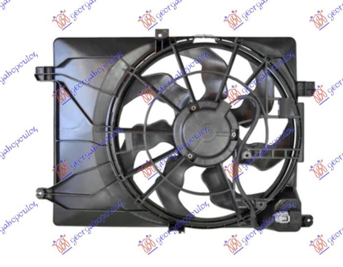 VENTILATOR KOMPLET (2.0 CRDI DIZEL) (466mm) (3 PIN) (KOREJA)