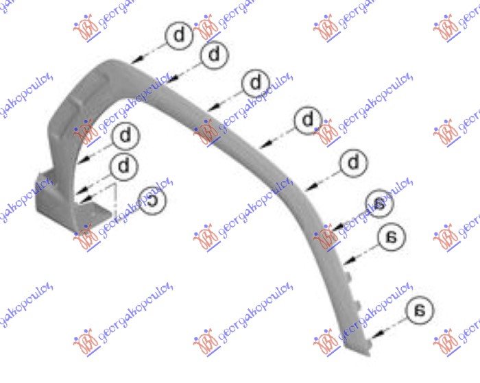 RUB PLASTICNI PREDNJEG BLATOBRANA (O)