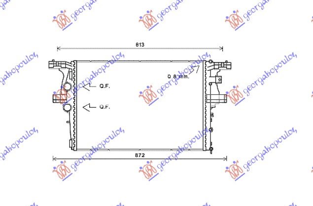 RADIATOR 2.3 T.D (63.8x43.9x38) M/A