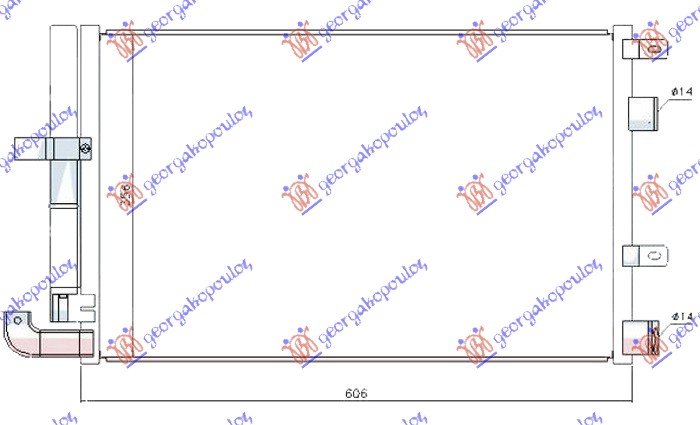 HLADNJAK KLIME 2.7 D DIZEL (565x370x16)