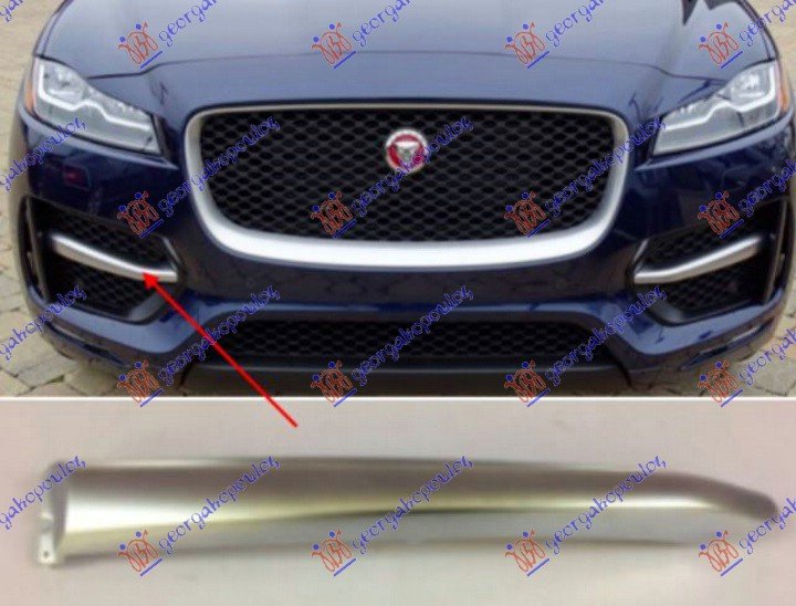 FR. BUMPER GRILLE MOULD. CHROME (R-SPORT