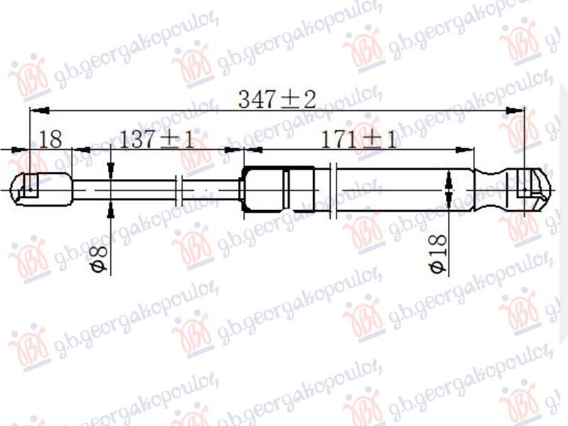 AMORTIZER GEPEK VRATA (345L-375N)