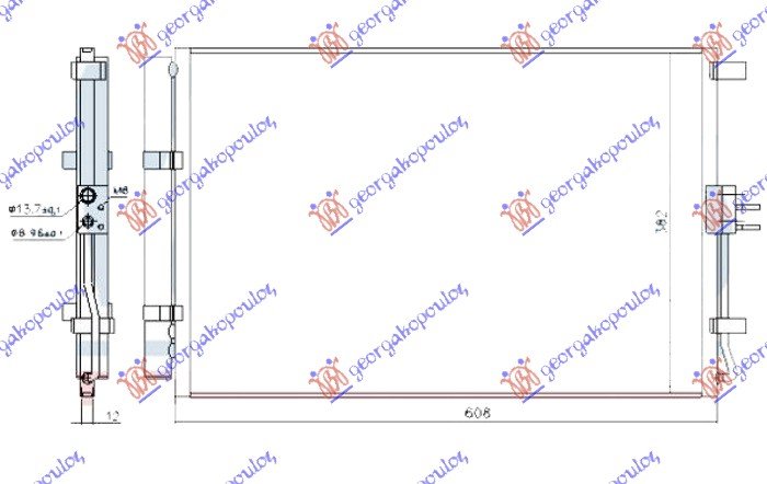 CONDENSER 1.6 GAS (49,5x40,5)