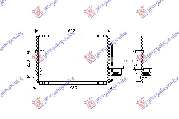 RAD. A/C 1.6-1.8-2.0i 16V (59x38,3x18)