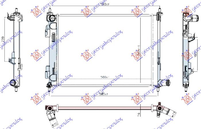 HLAD. MOTORA 1.2-1.4 BENZIN 480x375x16