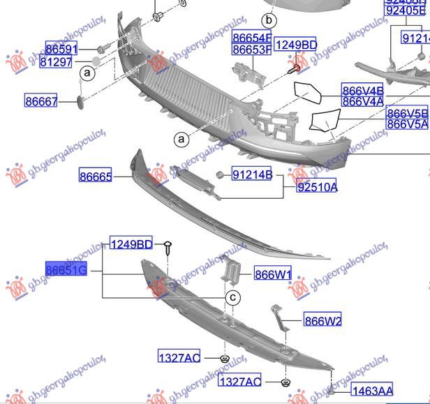 ZASTITA MOTORA ISPOD BRANIKA ZADNJA PLASTICNA