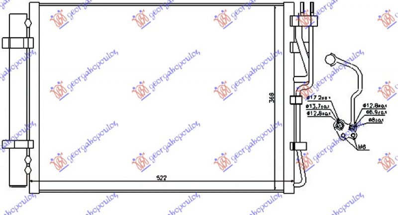 HLAD.KLIME A/C 1.4-1.6 CRDi(48.5x36.7)