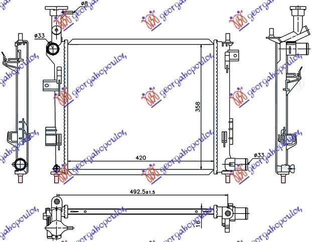 RADIATOR PETROL (42x37) MANUAL