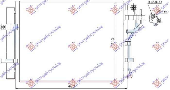 HLADNJAK KLIME ZA SVE MODELSE BENZIN (440x340x16) (NRF)
