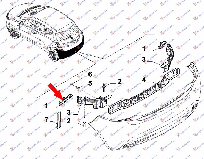 REAR BUMPER BRACKET SIDE PLASTIC