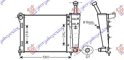 RADIATOR 1.2i-8V +/-A/C (48x39.2)