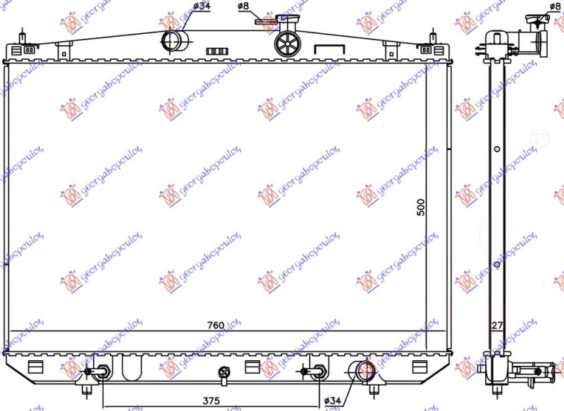 RADIATOR 3.6 350/450H BENZIN/HYBRID