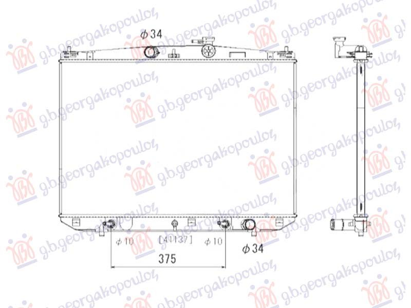 HLADNJAK MOTORA 3.5 350/450H BENZIN/HIBRID (500x760x27) (NISSENS)