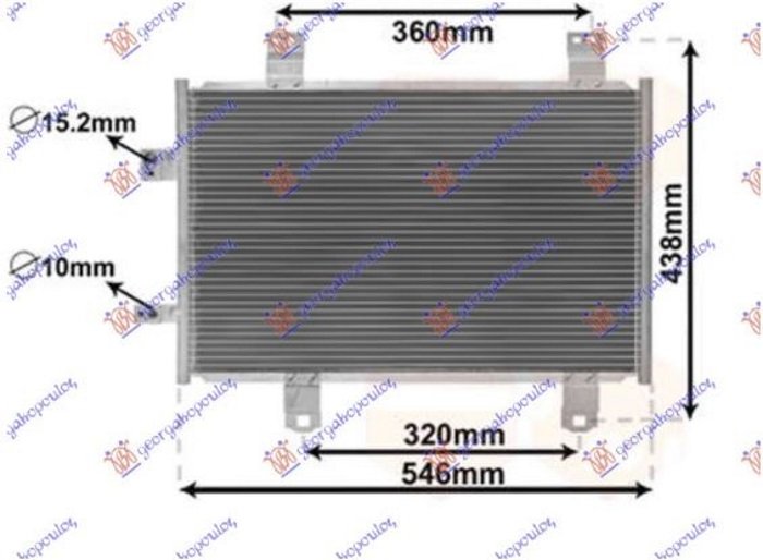 HLADNJAK KLIME 1.5 D DIZEL (550x350x12) (KOYO)