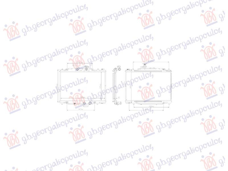 HLADNJAK MOTORA 1.5 BENZIN/HIBRID (SA CEVI) (375x586) (NISSENS)