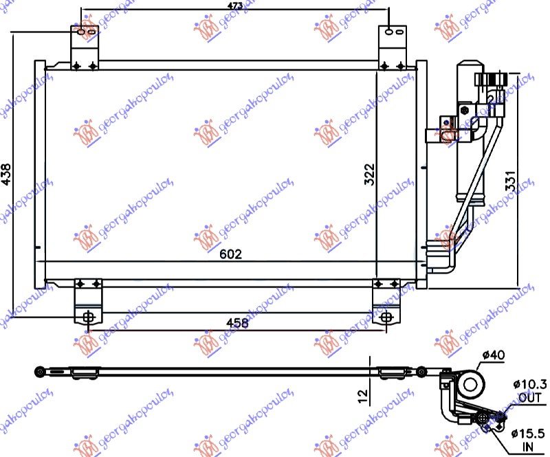 CONDENSER 2.0i PETROL (56.8x32.6x1.2)