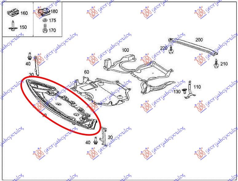 UNDER ENGINE COVER (FR. PART)