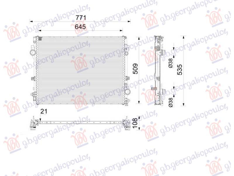 HLADNJAK MOTORA 3.0 BENZIN (645x500) (NRF)