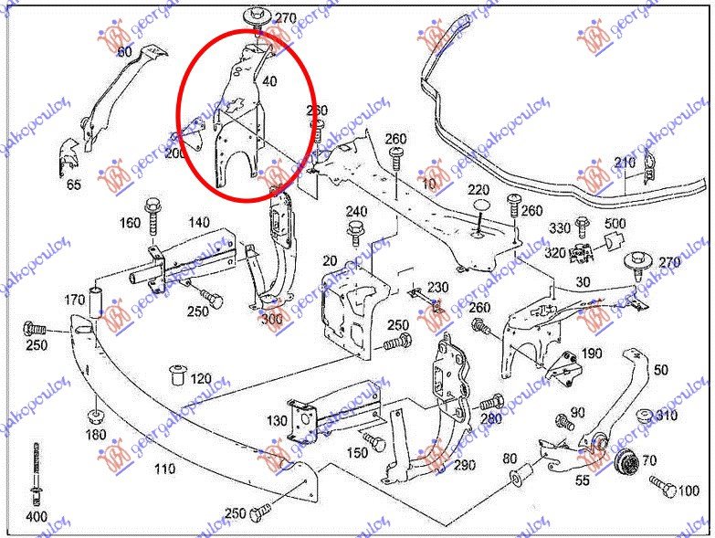 HEAD LAMP PANEL UPPER STEEL