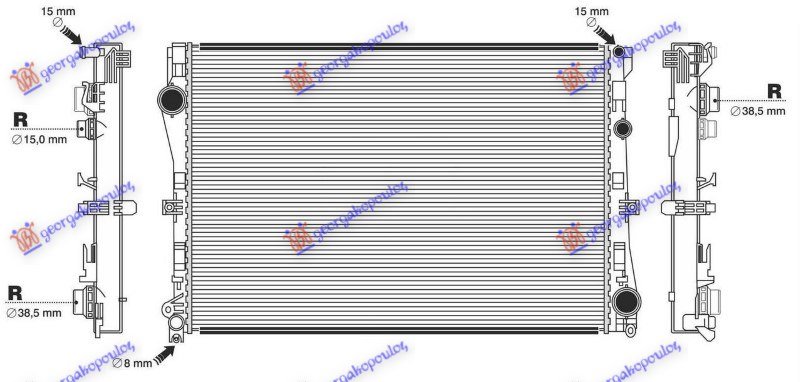 HLADNJAK MOTORA BENZIN/DIZEL (MAN/AUTO) (640x440x26) (KOYO)