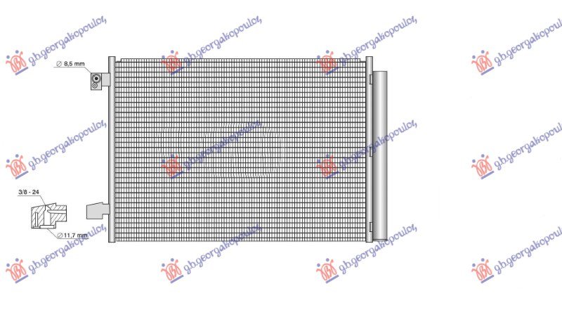 HLADNJAK KLIME SVI MODELSI (650x463x12) (NISSENS)