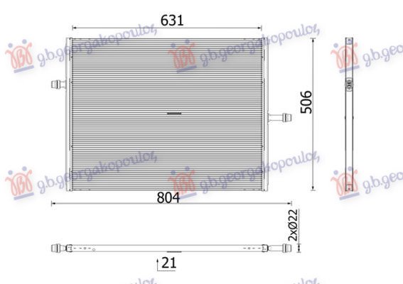 HLADNJAK MOTORA DODATNI 2.0 DIZEL  (631x506) (NRF)