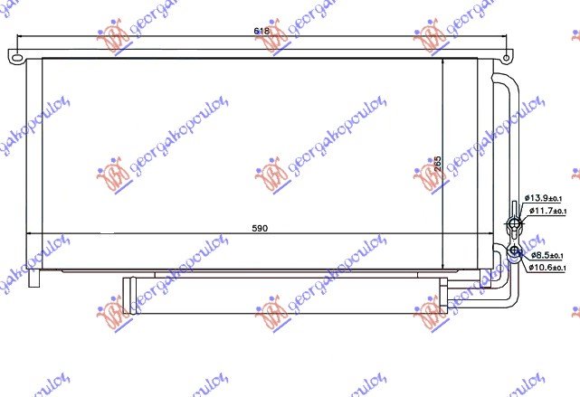 CONDENSER 0.7i-6V BRABUS (59x26.5x1.6)