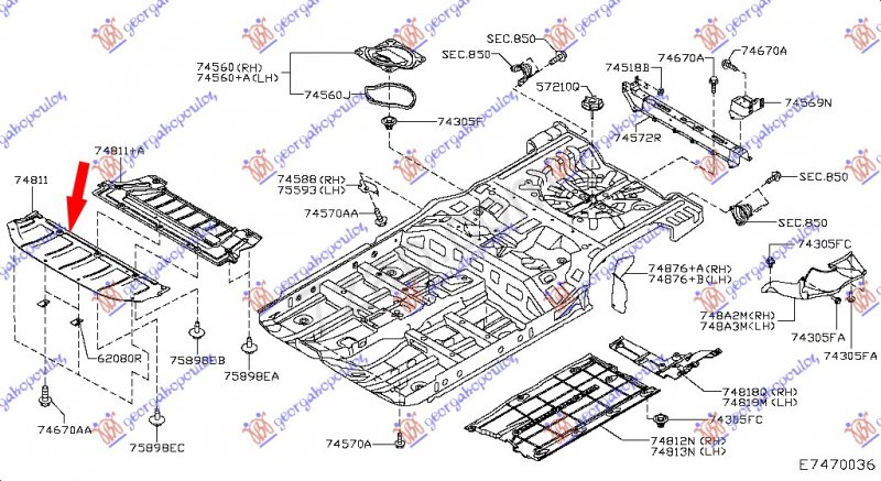 UNDER ENGINE COVER (FRONT PART) (PETROL)