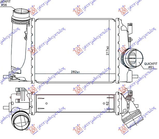 HLAD.INTER.1.5 DCi (282x217x62)(VALEO)