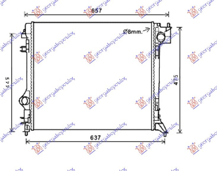 RADIATOR 1,5 DCi-2.0 PETR. (54x48,5)